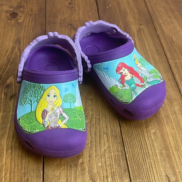 CROCS Shoes Crocs Disney Princess Purple Clogs Girls Size 67 Poshmark